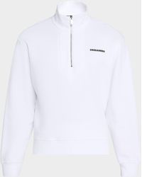 DSquared² - Half-Zip Cotton Sweatshirt - Lyst