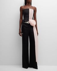 Hellessy - Honore Asymmetric Bustier With Long Drape - Lyst