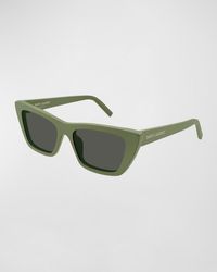 Saint Laurent - Cat-Eye Acetate Sunglasses - Lyst