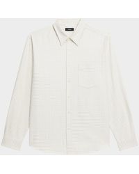 Theory - Apos;S Weekend Cotton Check Button-Down Shirt - Lyst
