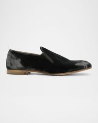John Varvatos - Venice Distressed Velvet Loafers - Lyst