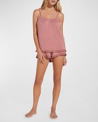 Eberjey - Gisele Ruffle Cami & Shorts Pajama Set - Lyst