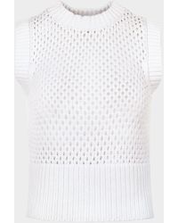 Smythe - Mesh Knit Sweater Vest - Lyst