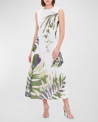 LEO LIN - Cleo Sleeveless Linen-Blend Midi Dress - Lyst