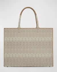 Furla - Opportunity Large Arch Logo Jacquard Tote Bag - Lyst
