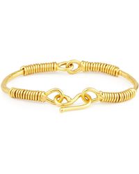 Jean Mahie - Spiraled 22k Yellow Gold Bracelet - Lyst