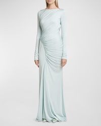 Givenchy - Long Sleeve Side Draped Dress - Lyst