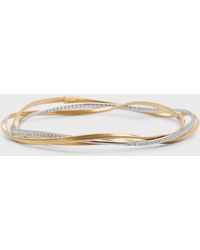 Marco Bicego - 18k Gold Bangle With Diamonds - Lyst