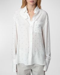 Zadig & Voltaire - Tyrone Embellished Button-Front Shirt - Lyst