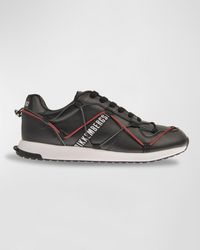 Bikkembergs - Drawcord Leather Low-Top Sneakers - Lyst