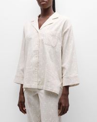 Natori - Infinity-Print Cotton Flannel Pajama Set - Lyst