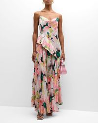 Acler - Osullivan Floral Sleeveless Draped Maxi Dress - Lyst