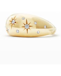 David Yurman - 11Mm Pure Form 18K Diamond Star Ring, Size 7 - Lyst