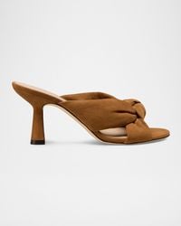 Stuart Weitzman - 75Mm Soplaya Suede Mule Sandals - Lyst