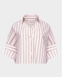 Twp - Next Ex Striped Cropped Shirt - Lyst