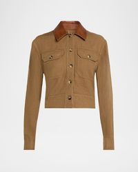 Jonathan Simkhai - Derby Cropped Linen Jacket - Lyst