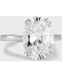Fantasia by Deserio - Cubic Zirconia Oval Solitaire Ring - Lyst