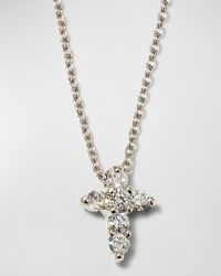 Roberto Coin - Baby Cross Necklace - Lyst