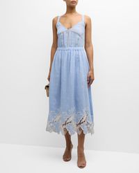 Ramy Brook - Aubriella Embroidered Midi Dress - Lyst