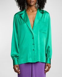 Ralph Lauren Collection - Roslin Washed Stretch Charmeuse Shirt - Lyst