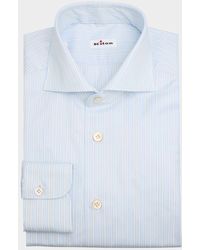 Kiton - Cotton Stripe Dress Shirt - Lyst