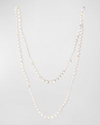 Utopia - 18k White Gold Necklace With Freshwater Pearls - Lyst