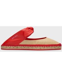 Jimmy Choo - Reka Knotted Bow Espadrille Mules - Lyst