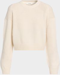 FFORME - Marcela Wool-Cashmere Crop Crewneck Sweater - Lyst