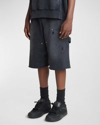 Givenchy - Destroyed Carpenter Sweat Shorts - Lyst