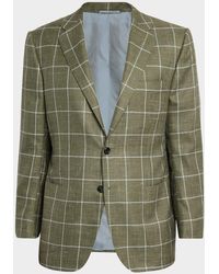 Kiton - Windowpane Check Patch-Pocket Sport Coat - Lyst