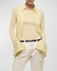 Helmut Lang - Button-Front Jersey Shirt - Lyst