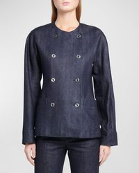 Loro Piana - Catelyn Denim And Silk Shirt Jacket - Lyst