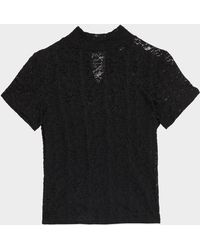 PAIGE - June Floral Lace Tee - Lyst