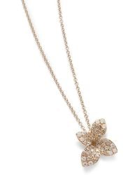 Pasquale Bruni - Giardini Segreti Petite Pendant Necklace With Diamonds In 18k Rose Gold - Lyst