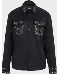 Versace - Apos;S Studded Wool Overshirt - Lyst