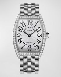 Franck Muller - Cintree Curvex Stainless Steel Diamond Watch With Bracelet Strap - Lyst