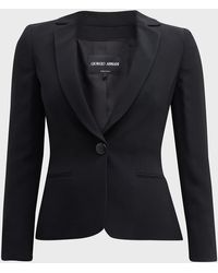 Giorgio Armani - Cady Tailored Blazer Jacket - Lyst