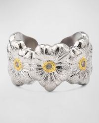 Buccellati - Blossoms Eternelle Sterling Diamond Ring, Eu 55 / Us 7.25 - Lyst