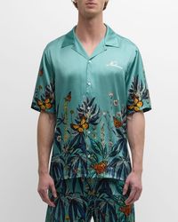 NAHMIAS - Botanical Silk Camp Shirt - Lyst