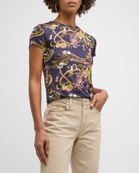 L'Agence - Ressi Short-sleeve Abstract Print Top - Lyst