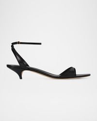 The Row - Vika Leather Ankle-Strap Sandals - Lyst