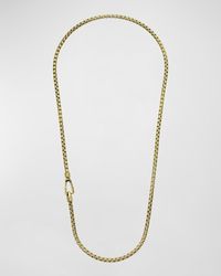 Marco Dal Maso - Ulysses Etched Box Chain Necklace - Lyst