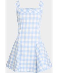 Jonathan Simkhai - Hannalie Plaid Sleeveless Mini Dress - Lyst