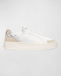 Stuart Weitzman - Courtside Mixed Leather Retro Low-top Sneakers - Lyst
