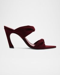 SCHUTZ SHOES - Meline Suede Twisted Dual-Band Mule Sandals - Lyst