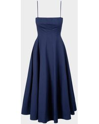 STAUD - Wylie Paneled Midi Dress - Lyst