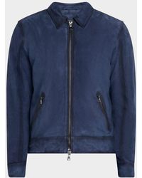 John Varvatos - Benjamin Zip Suede Jacket - Lyst