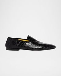 Tom Ford - Apos;S Steven Croc-Effect Leather Slipper Loafers - Lyst