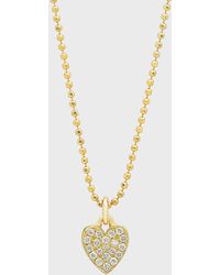 Jennifer Meyer - 18k Gold Diamond Heart Pendant Necklace On 14k Chain - Lyst