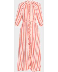 Xirena - Alicia Striped Cotton Midi Dress - Lyst